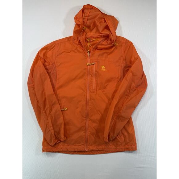 Camel Outdoor Women’s Packable Hooded Windbreaker Jacket Orange M - Picture 1 of 8